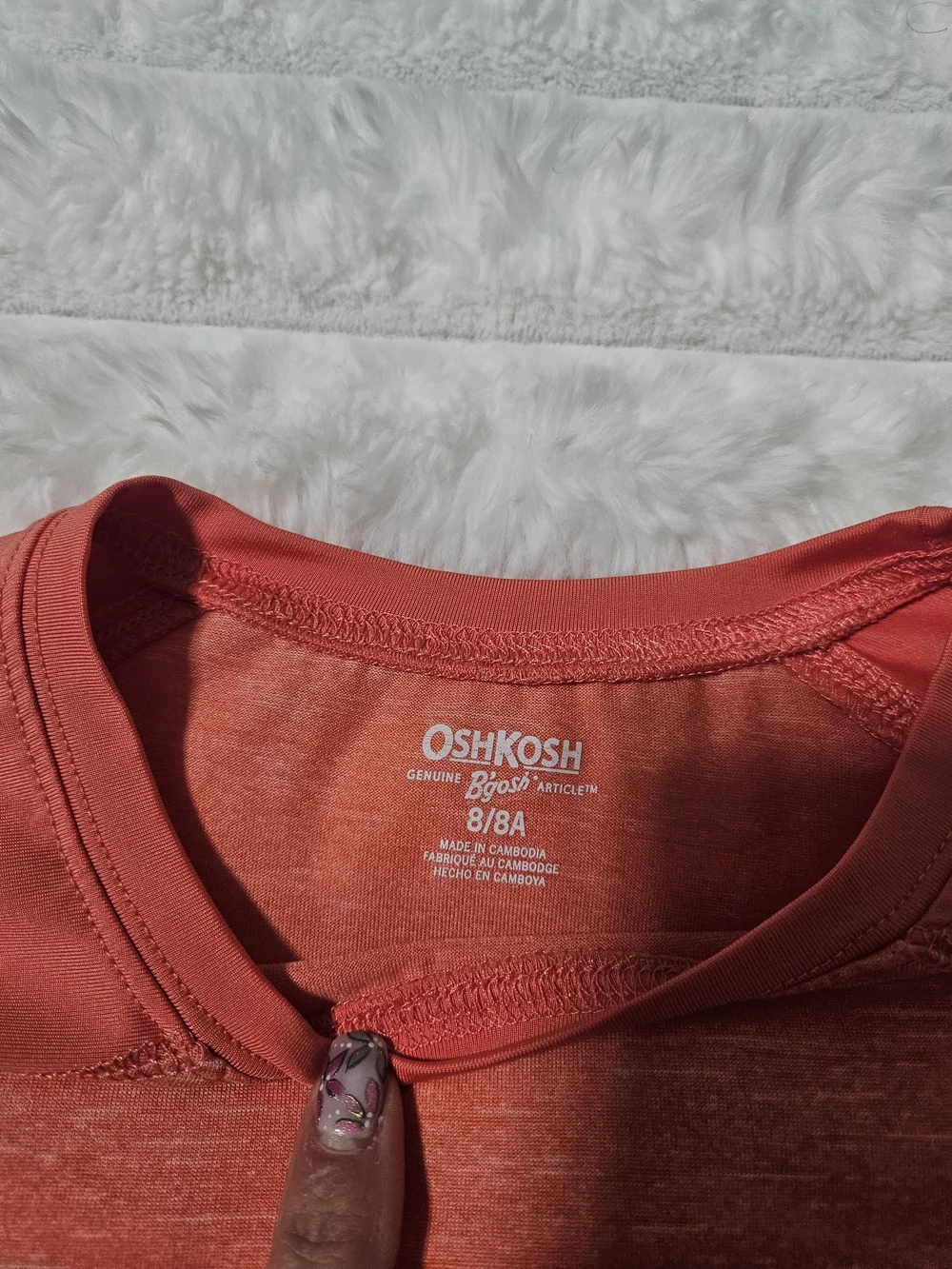 OshKosh B'gosh Coral Short Sleeve Performance Tee